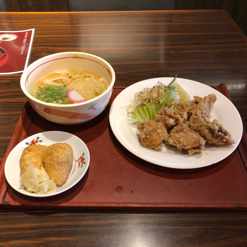 唐揚げ定食(手延べうどん きねや)