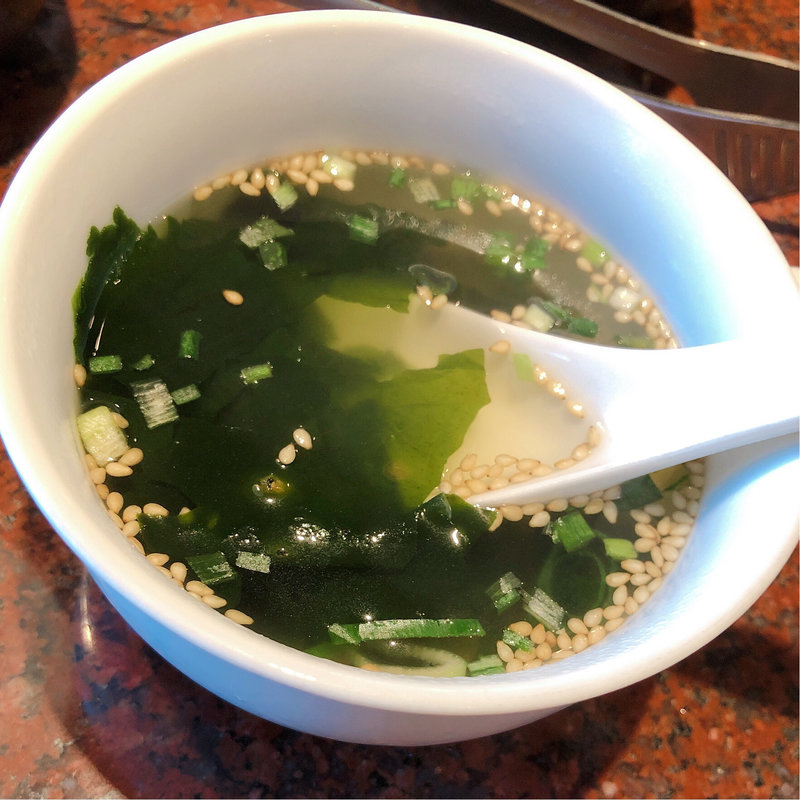 ワカメスープ 250円(味鉄 舞子店 黒毛和牛専門店)