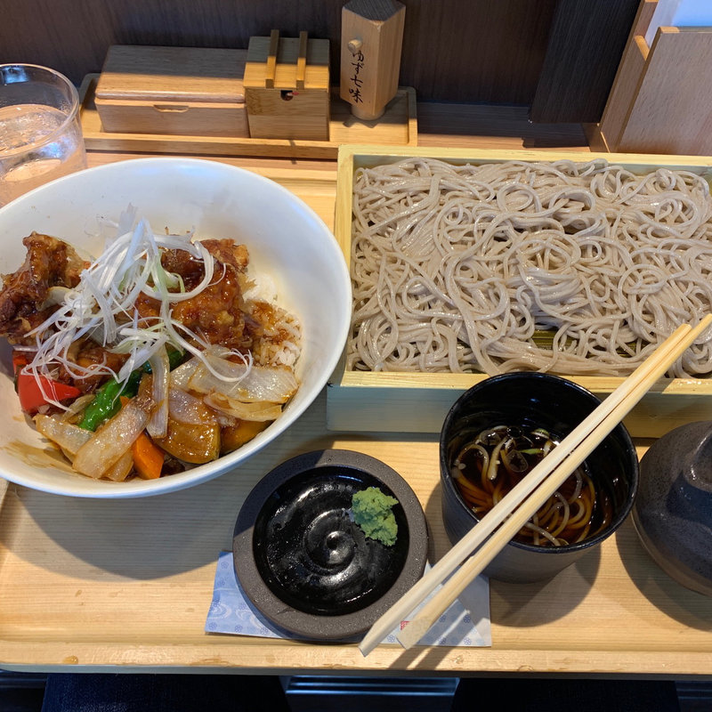 鶏甘酢あんかけ丼セット(蕎麦きり みよた)