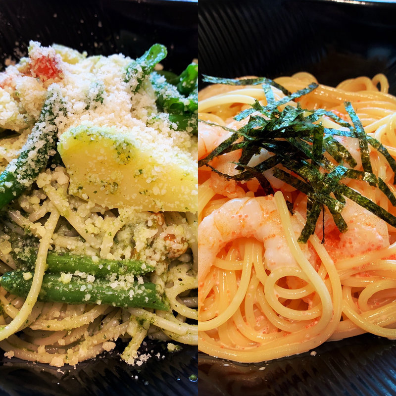 自家製ジェノベーゼS&エビとタラコSパスタ(スパゲッティー マリアーノ)