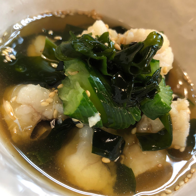 焼き鱧と胡瓜の酢の物(峰屋 )