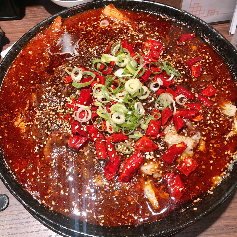 牛肉の唐辛子煮込み(四川料理 芙蓉麻婆麺 （フヨウマーボーメン）)