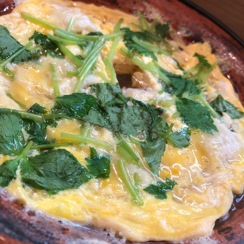 鱧と三つ葉の卵とじ(峰屋 )