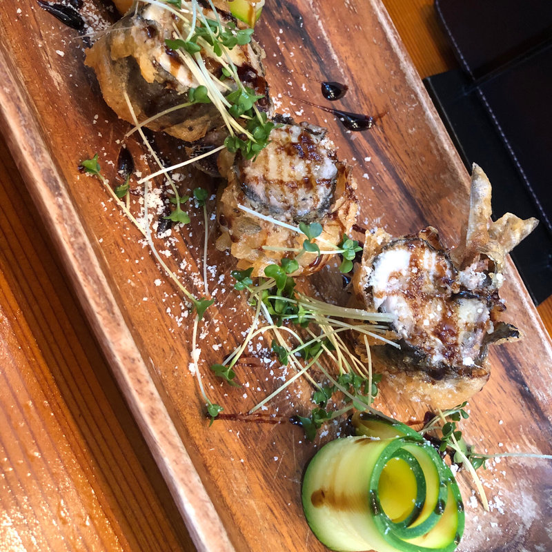 鰯の海老真丈包み揚げ(ワインダイニング 「街角グラス」 町田)