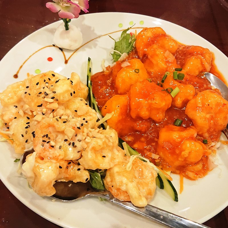 海老のチリソースとマヨネーズあわせ(美山飯店)