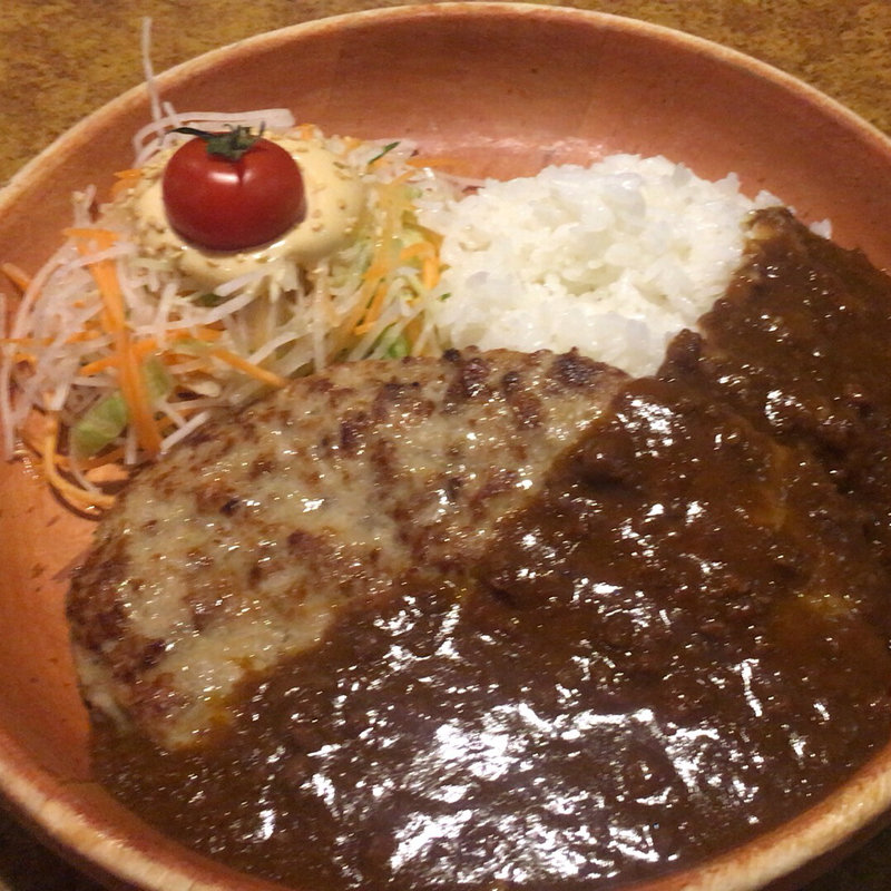 カレーバーグディッシュ(びっくりドンキー 瀬戸店)