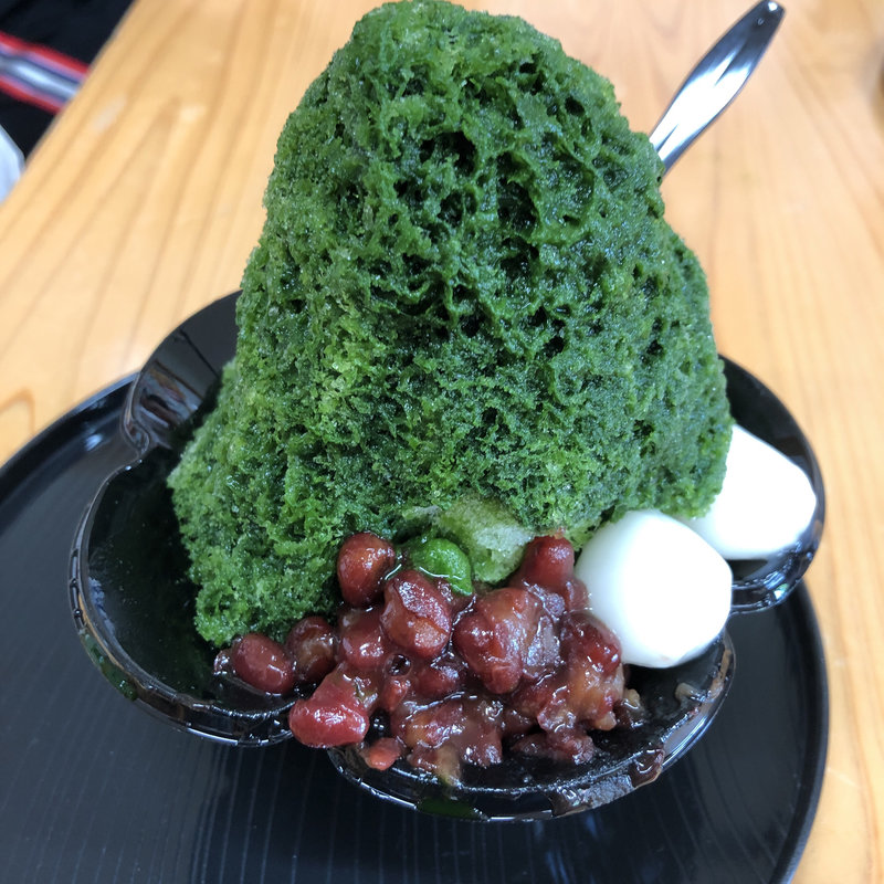 村抹茶かき氷(村茶屋（道の駅 お茶の京都みなみやましろ村）)