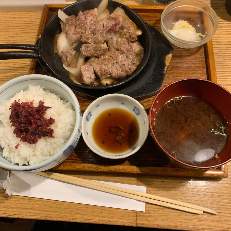 豚ステーキ定食(豚ステーキランチ 十一 赤坂店)