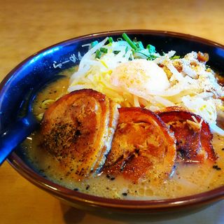 豚骨醤油炙りチャーシューメン(らーめん ほくしん 草加谷塚店)