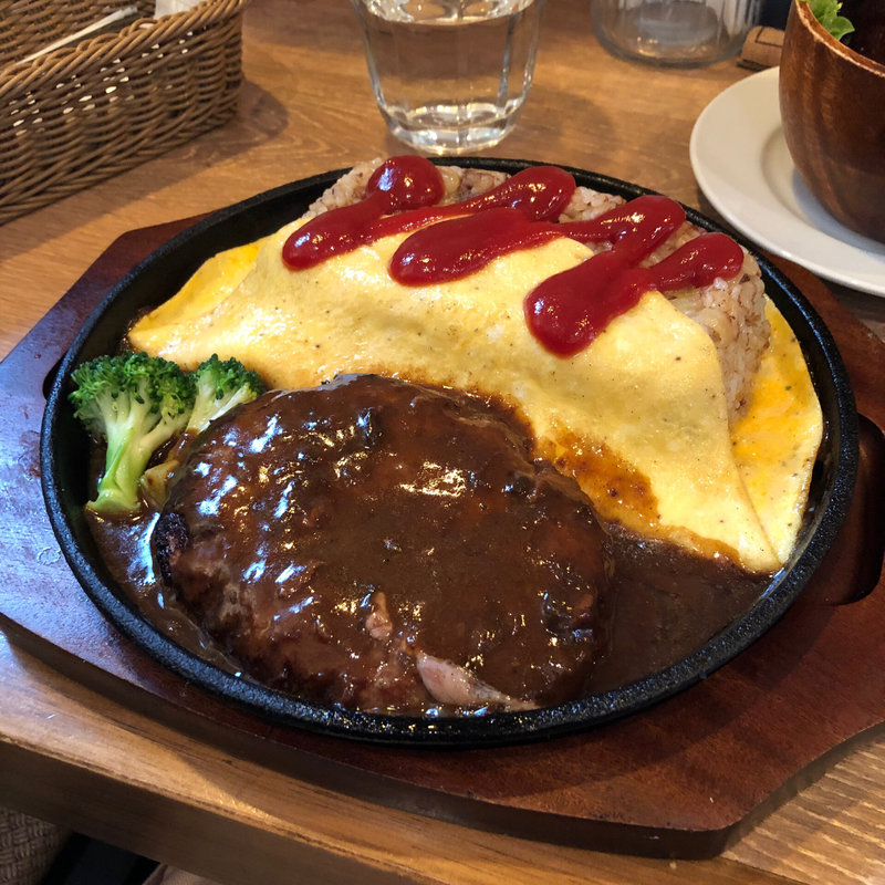 オムライス&ハンバーグ(らせん屋)