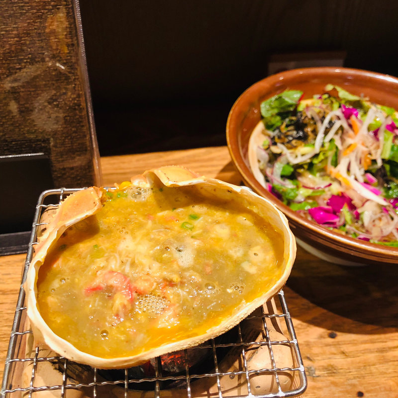 蟹の甲羅焼き(近江町・海鮮市場料理 市の蔵 （いちのくら）)