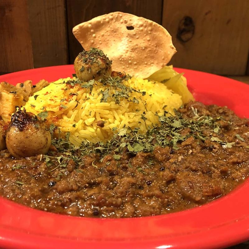 海老出汁ポークキーマ(スパイスうずら玉子付き)(spice house カリーノアトリエ)