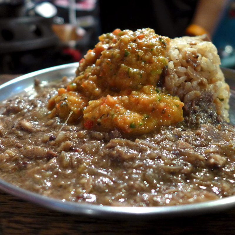 新物秋刀魚とムング豆のカレー!!(堕天使かっきーin青空食堂)