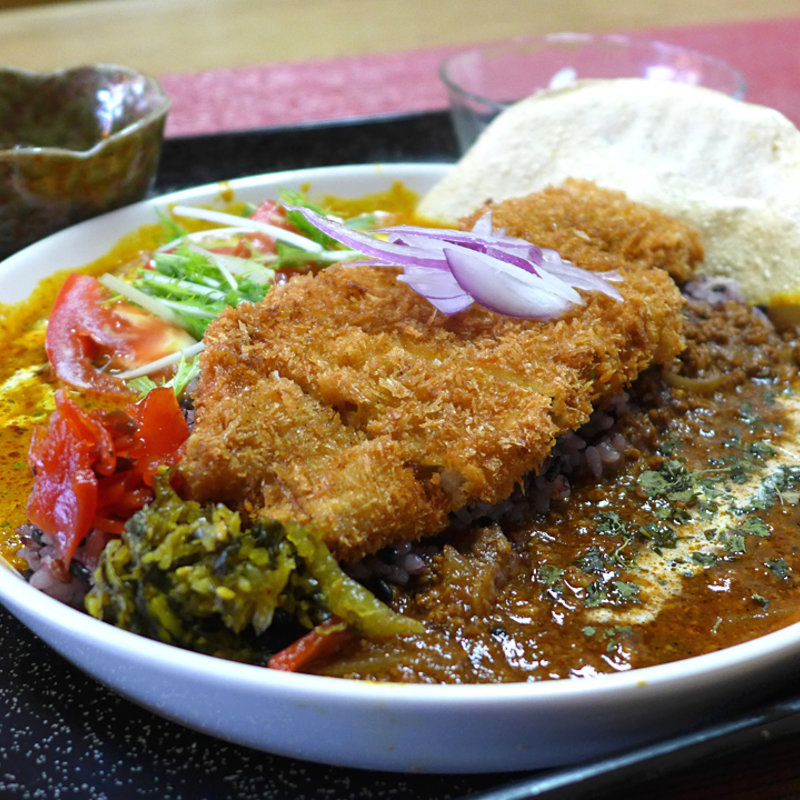 カツカレー(古代米/辛さノーマル)(スパイス食堂 ヤグラ)