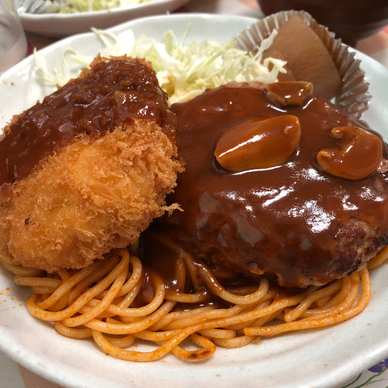 カニコロハンバーグ盛合せライス(プティコック)