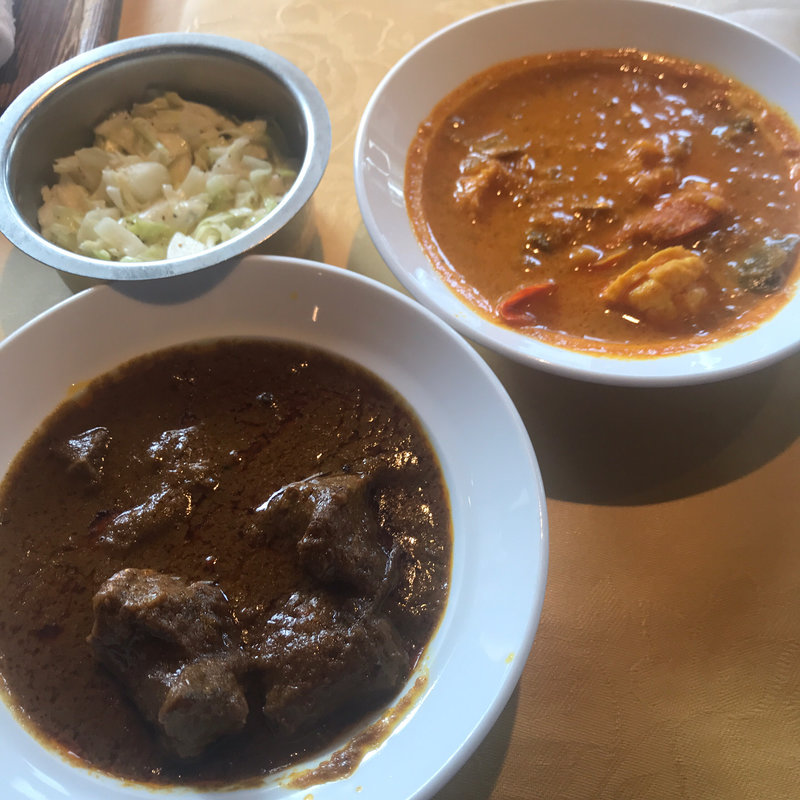 ランチペア（マトン、ゴア風エビカレー）(アジャンタ)