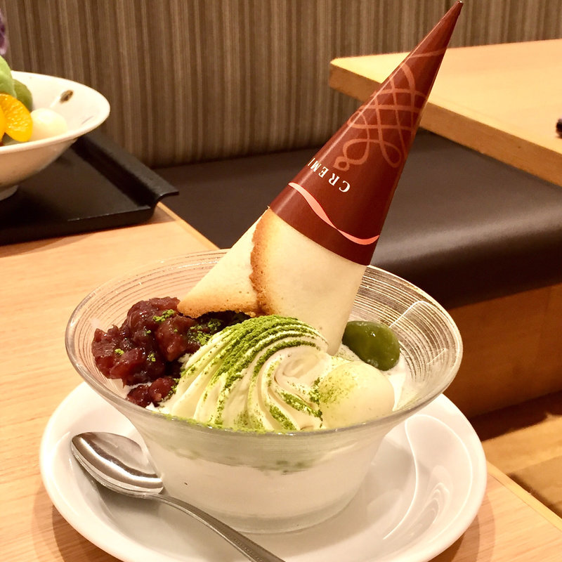 クレミアソフトサンデー抹茶(かんみこより 阪急うめだ本店)