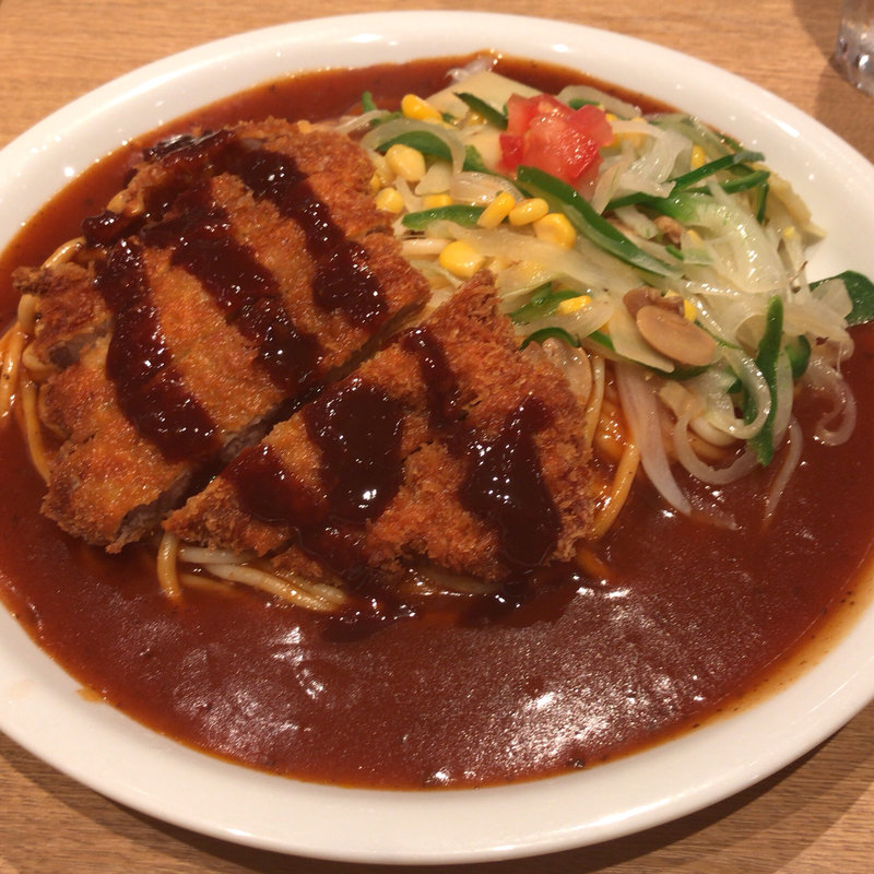 味噌カツあんかけスパ(J)(スパゲティハウス チャオ JR名古屋駅太閤通口店)