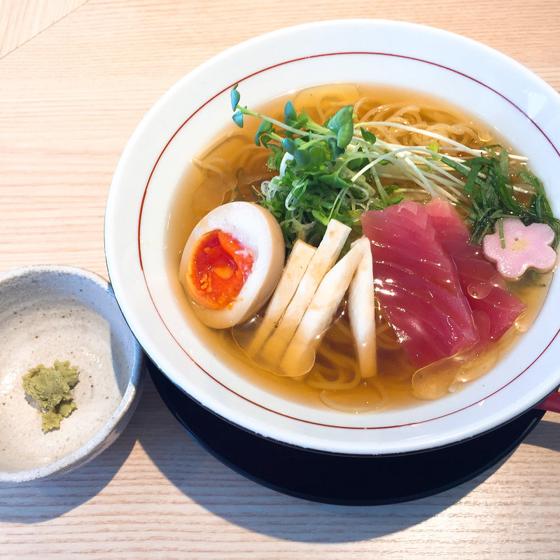 冷やし2〜マグロと山芋(拉麺開花(らーめんかいほう))