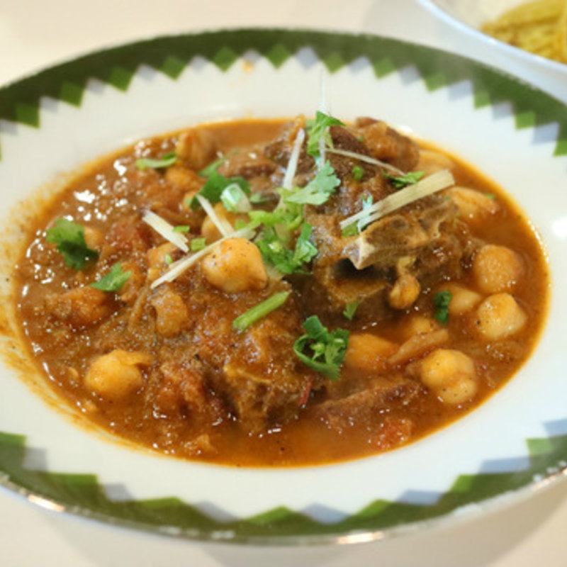 マトンとホクホクひよこ豆のカレー(Cini Curry)