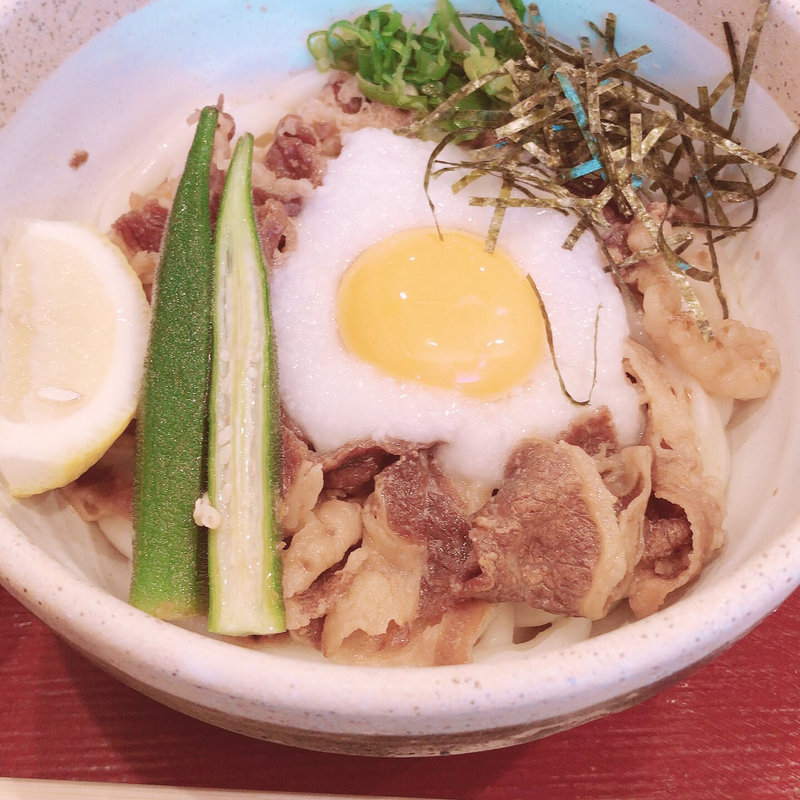 牛肉ととろろのぶっかけうどん(杵屋)