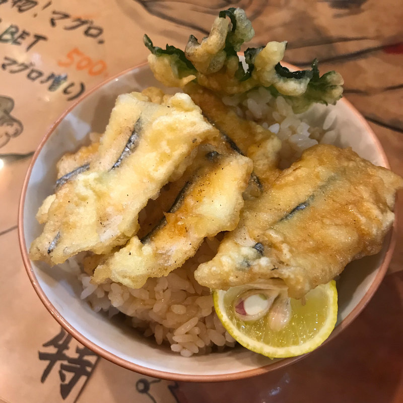 遊び飯 さより天丼(似星 （ニボシ）)