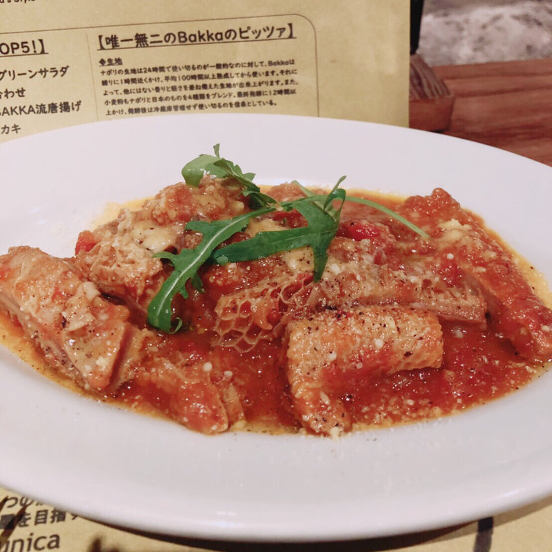 トリッパのトマト煮(ピッツェリア バッカムニカ)