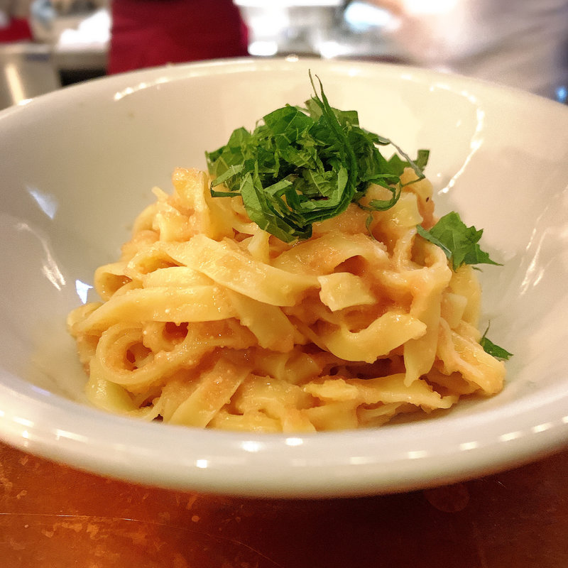 タラコと大葉のパスタ(Standing Wine Bar Q)