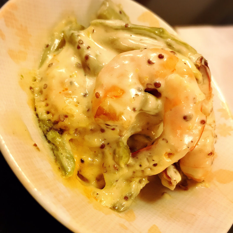 海老とアスパラマヨ炒め(居酒屋 華暮家 )