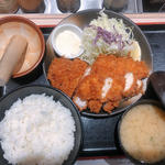 ロースカツ&ヒレカツ定食(松のや 十三店)