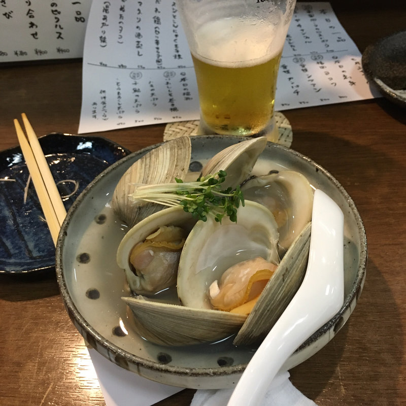 はまぐりの酒蒸し(だんだん)