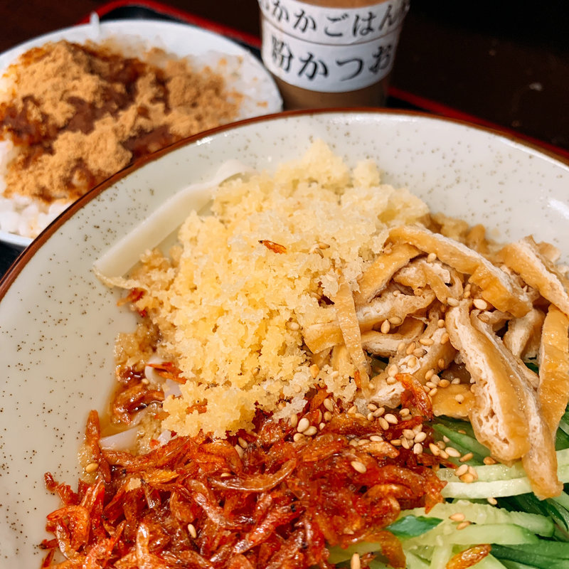 冷やしむじな蕎麦 半ライス(そばよし 京橋店)