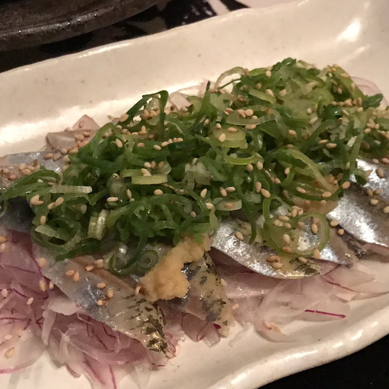 いわし刺し(白木屋 南海なんば北口駅前店)