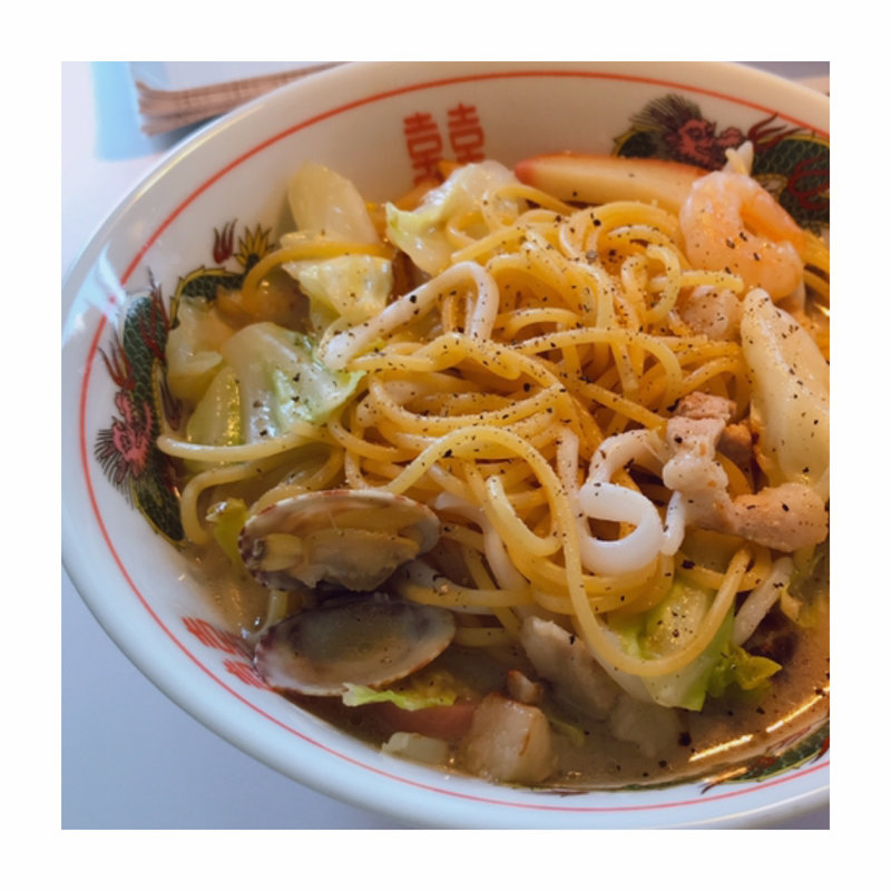 ちゃんぽん風スパゲッティ(田園調布シークレットパスタ会)