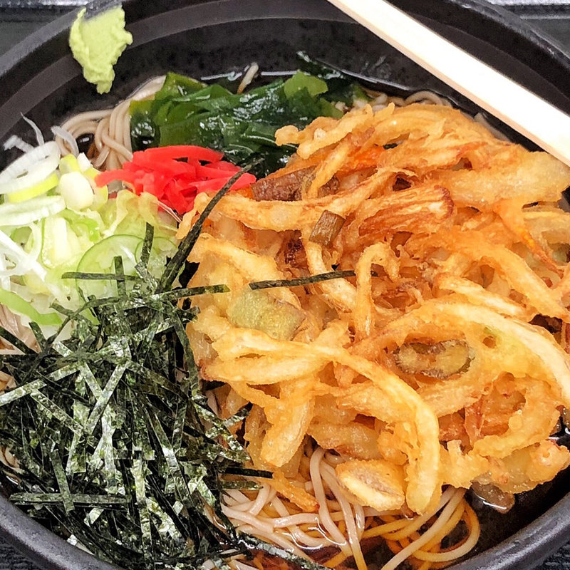 冷しかき揚げそば(立喰いそば 山吹)