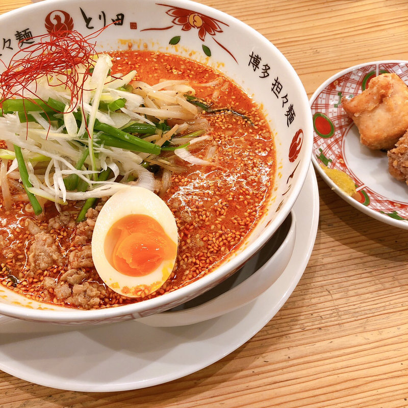 とり田セット(博多担々麺 とり田 福岡パルコ店)