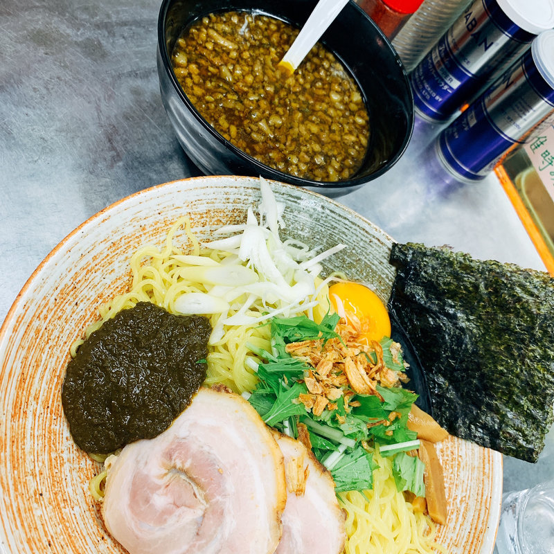 鮑の肝出汁つけそば大盛り(覆麺 智 （ふくめん とも【旧店名】覆麺）)