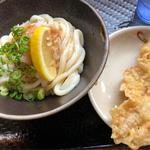 生醤油うどん＋とり天(こがね製麺所 勅使店)