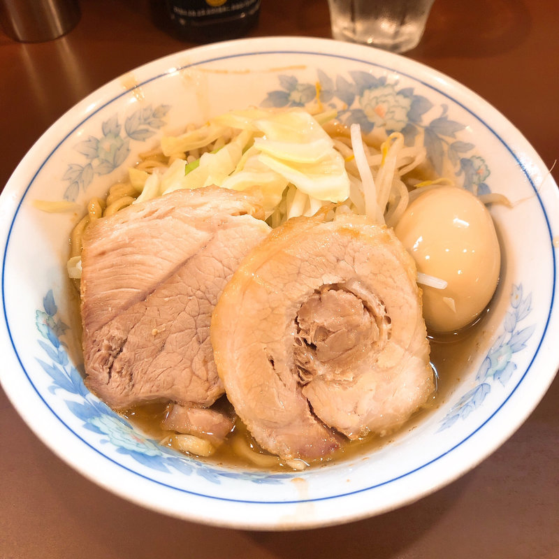 らーめん麺少なめ＋味玉(らーめん陸)