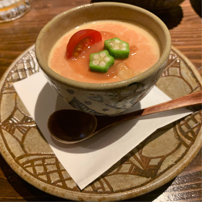 安室たまごを使った“冷製茶碗蒸し”(土香る )