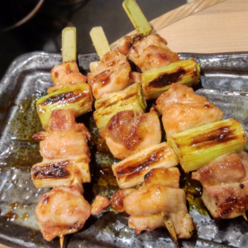 ねぎ間・砂肝（塩）(俺のやきとり 銀座9丁目)