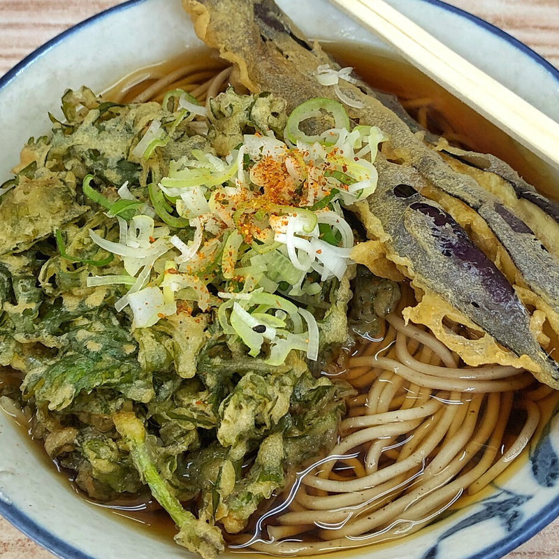 春菊茄子天そば(一休 )