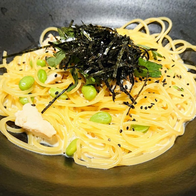 蒸し鶏と枝豆の白味噌クリーム(こなな 天神店)