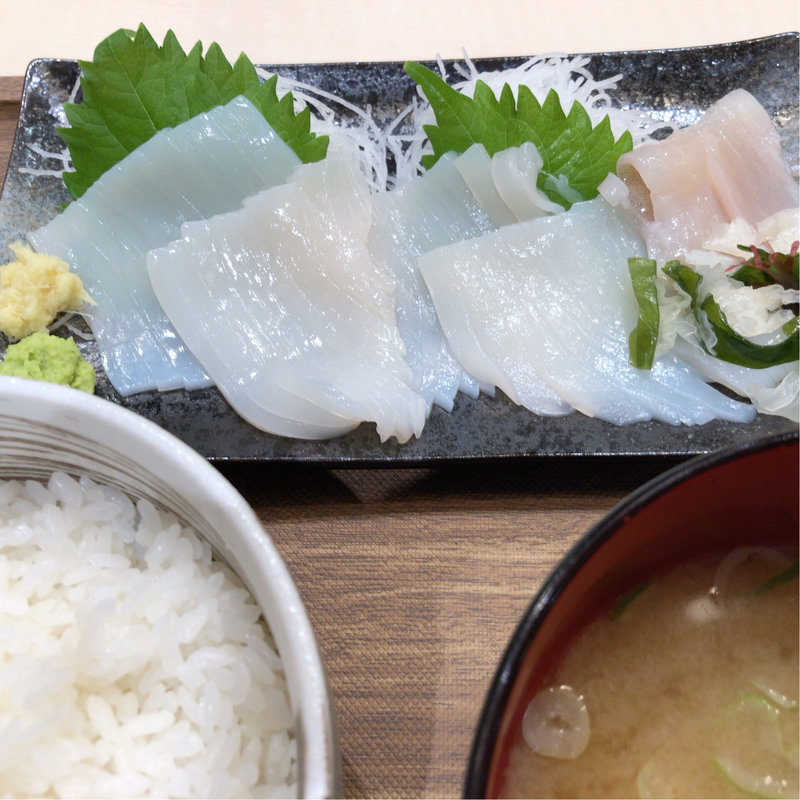 イカ刺し定食(まるかつ水産 汐留シティセンター店)