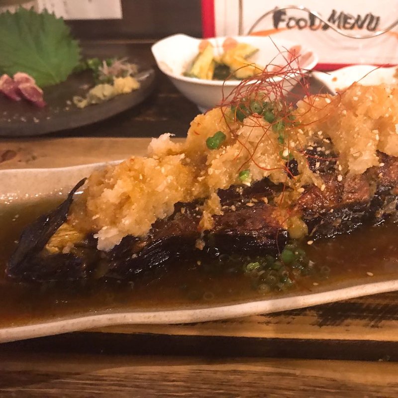 ナス餃子(うまとら 天満本店)