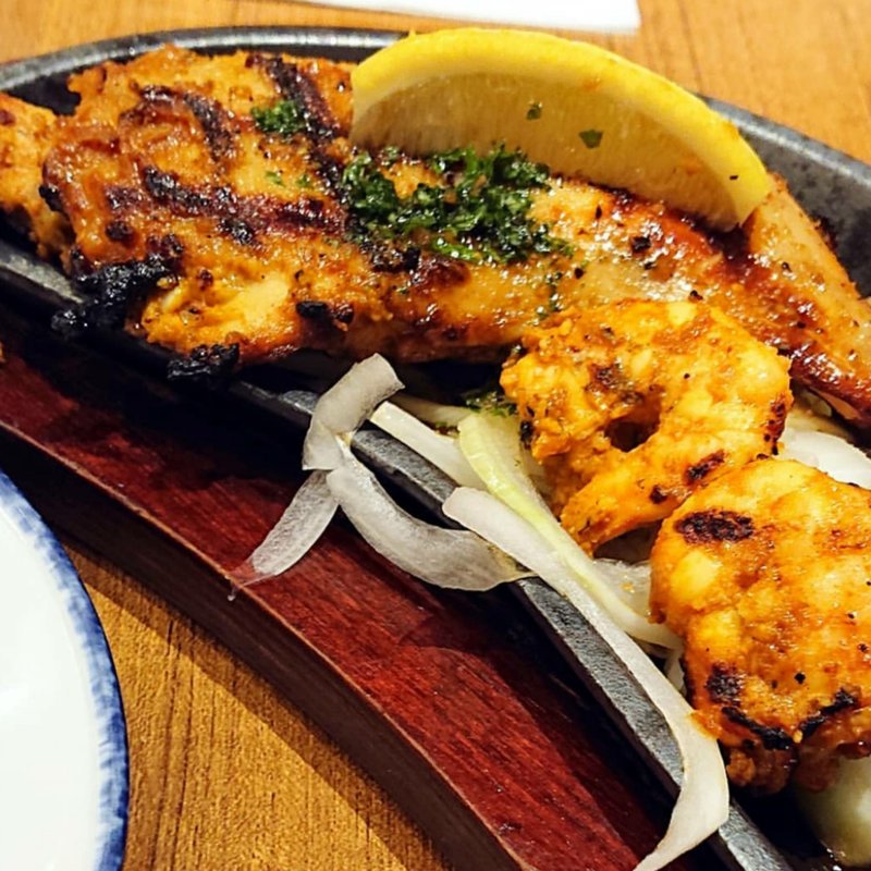 シェフズランチ タンドリーチキン&シュリンプ(ハードロックカフェ 福岡)