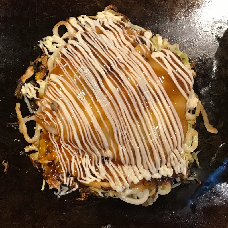 豚玉うどんのせ(お好み焼 オモニ)