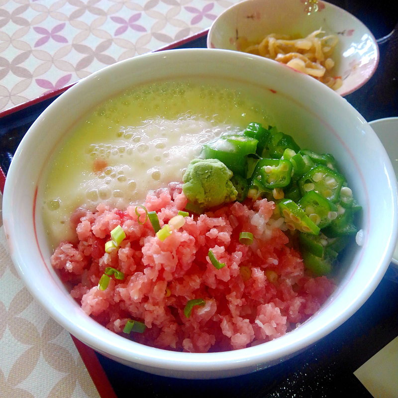 山芋とオクラのさっぱりネギトロ丼(駒子の湯 )