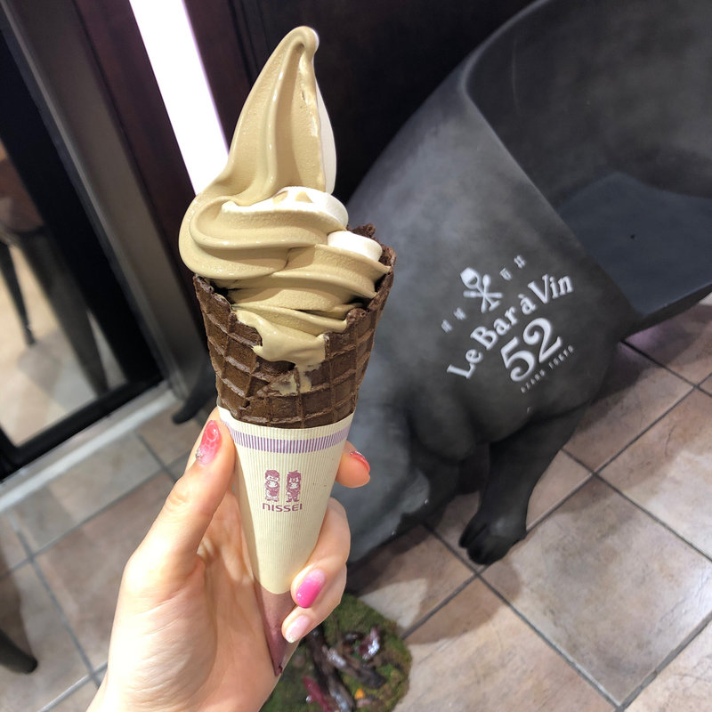 ほうじ茶ミックスソフトクリーム(Le Bar a Vin52 AZABU TOKYO渋谷マークシティ店 成城石井)