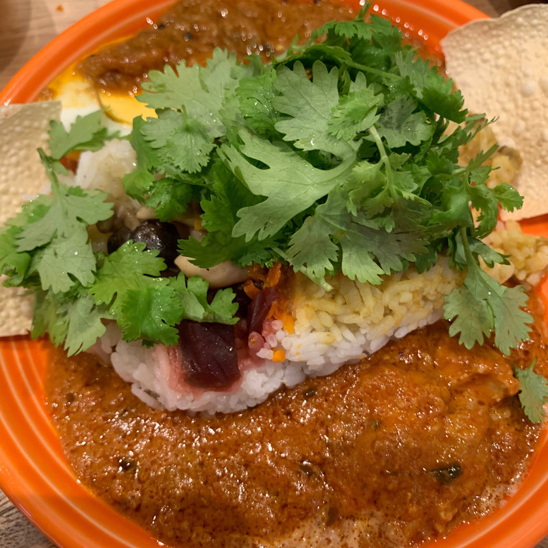 Sri Lanka curry plateカレー二種(レストラン 東京カレースタンド ハトノモリ 日本橋)